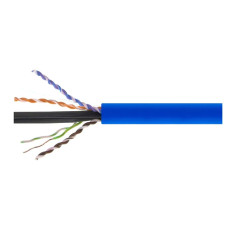 Monoprice 43704 | Cat6A CMP Ethernet Cable UL TAA Solid UTP 23AWG 550MHz 10G Pure Bare Copper 500ft Blue