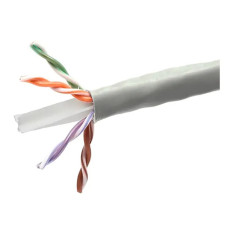 Monoprice 44493 | Cat6 CMP Ethernet Cable UL TAA Solid (w/spine) UTP 23AWG 550MHz Pure Bare Copper 1000ft Gray
