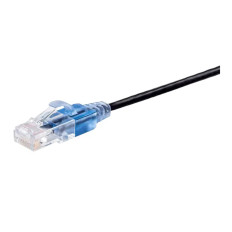 Monoprice 44506 | Cat6A Ethernet Patch Cable SlimRun UTP 30AWG 10G Pure Bare Copper Snagless RJ45 10ft Black