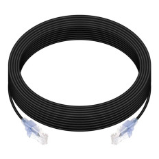 Monoprice 44512 | Cat6A Ethernet Patch Cable SlimRun UTP 30AWG 10G Pure Bare Copper Snagless RJ45 50ft Black