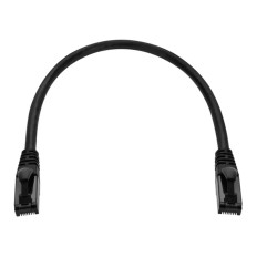 Monoprice 44659 | Cat6A Flexible TPE Ethernet Patch Cable UTP 24AWG 500MHz Pure Bare Copper Snagless RJ45 1ft Black
