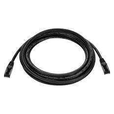 Monoprice 44665 | Cat6A Flexible TPE Ethernet Patch Cable UTP 24AWG 500MHz Pure Bare Copper Snagless RJ45 15ft Black