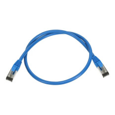 Monoprice 45413 | Cat8 Ethernet Patch Cable Double Shielded S/FTP 28AWG 2GHz 40G Pure Bare Copper Snagless RJ45 2ft Blue