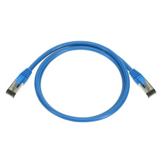 Monoprice 45414 | Cat8 Ethernet Patch Cable Double Shielded S/FTP 28AWG 2GHz 40G Pure Bare Copper Snagless RJ45 3ft Blue