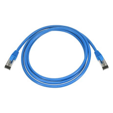 Monoprice 45415 | Cat8 Ethernet Patch Cable Double Shielded S/FTP 28AWG 2GHz 40G Pure Bare Copper Snagless RJ45 5ft Blue