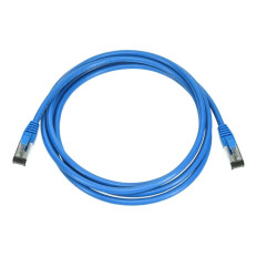 Monoprice 45416 | Cat8 Ethernet Patch Cable Double Shielded S/FTP 28AWG 2GHz 40G Pure Bare Copper Snagless RJ45 7ft Blue