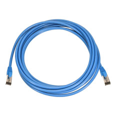Monoprice 45418 | Cat8 Ethernet Patch Cable Double Shielded S/FTP 28AWG 2GHz 40G Pure Bare Copper Snagless RJ45 14ft Blue