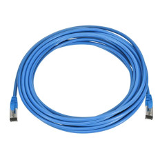 Monoprice 45421 | Cat8 Ethernet Patch Cable Double Shielded S/FTP 28AWG 2GHz 40G Pure Bare Copper Snagless RJ45 25ft Blue