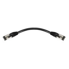 Monoprice 45438 | Cat8 Ethernet Patch Cable Double Shielded S/FTP 28AWG 2GHz 40G Pure Bare Copper Snagless RJ45 0.5ft Black
