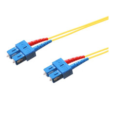 Monoprice 45811 | OS2 SMF Optic Cable SC-SC UL 3mm 9/125 OFNR Duplex Yellow 30m