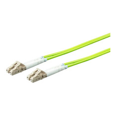 Monoprice 45950 | MM OM5 Fiber Optic Cable LC-LC UL 2mm 25-/125 OFNR Duplex Green 20m