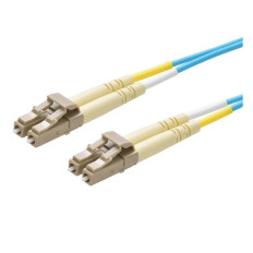 Monoprice 45959 | MM OM3 Fiber Optic Cable LC-LC UL 2mm 50/125 OFNP Duplex Aqua 6m