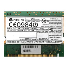 HP 338906-001 | W500 Mini PCI 802.11b/g 11Mb/s Wireless LAN Network Interface Card
