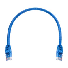 Monoprice 2113 | Cat6 Ethernet Patch Cable Snagless RJ45 Stranded 550MHz UTP Pure Bare Copper Wire 24AWG 1ft Blue