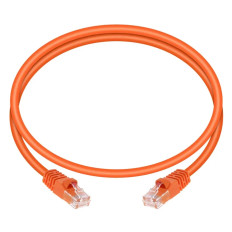 Monoprice 2136 | Cat5e Ethernet Patch Cable Snagless RJ45 Stranded 350MHz UTP Pure Bare Copper Wire 24AWG 3ft Orange