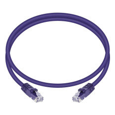 Monoprice 2137 | Cat5e Ethernet Patch Cable Snagless RJ45 Stranded 350MHz UTP Pure Bare Copper Wire 24AWG 3ft Purple