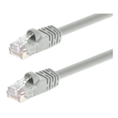 Monoprice 2138 | Cat5e Ethernet Patch Cable Snagless RJ45 Stranded 350MHz UTP Pure Bare Copper Wire 24AWG 7ft Gray