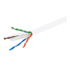 Monoprice 2273 | Cat6 1000ft White CM UL Cable Stranded (w/spine) UTP 24AWG 550MHz Pure Bare Copper