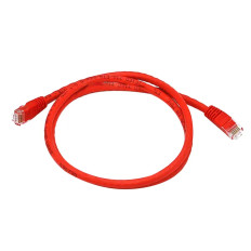 Monoprice 2376 | Cat6 Ethernet Patch Cable Snagless RJ45 Stranded 550MHz UTP Pure Bare Copper Wire Crossover 24AWG 3ft Red