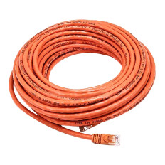 Monoprice 2388 | Cat6 Ethernet Patch Cable Snagless RJ45 Stranded 550MHz UTP Pure Bare Copper Wire Crossover 24AWG 50ft Orange
