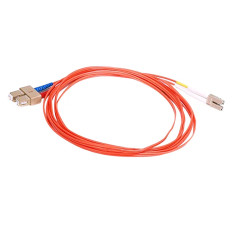 Monoprice 2628 | OM1 Fiber Optic Cable LC/SC UPC Duplex MM 62.5/125 Type UL OFNR Orange 3m