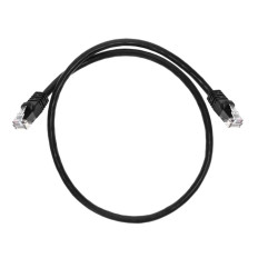 Monoprice 3363 | Cat5e Ethernet Patch Cable Snagless RJ45 Stranded 350MHz UTP Pure Bare Copper Wire 24AWG 2ft Black