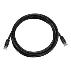 Monoprice 3384 | Cat5e Ethernet Patch Cable Snagless RJ45 Stranded 350MHz UTP Pure Bare Copper Wire 24AWG 10ft Black