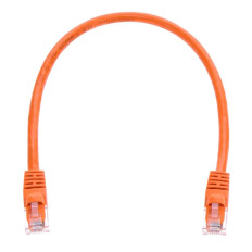 Monoprice 3412 | Cat6 Ethernet Patch Cable Snagless RJ45 Stranded 550MHz UTP Pure Bare Copper Wire 24AWG 1ft Orange
