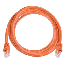 Monoprice 3414 | Cat6 Ethernet Patch Cable Snagless RJ45 Stranded 550MHz UTP Pure Bare Copper Wire 24AWG 7ft Orange