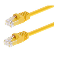 Monoprice 3443 | Cat6 Ethernet Patch Cable Snagless RJ45 Stranded 550MHz UTP Pure Bare Copper Wire 24AWG 10ft Yellow