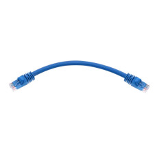 Monoprice 4975 | Cat5e Ethernet Patch Cable Snagless RJ45 Fullboot 24AWG Stranded Pure Bare Copper Wire 350Mhz UTP 0.5 Feet Blue