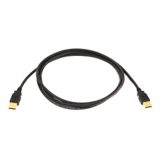 Monoprice 5443 | USB 2.0 USB-A to USB-A Cable 28/24AWG Gold Plated Black 6ft