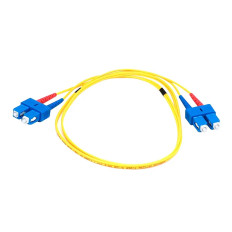 Monoprice 6843 | SMF Optic Cable SC-SC UL 3mm 9/125 OFNR Duplex Yellow 1m