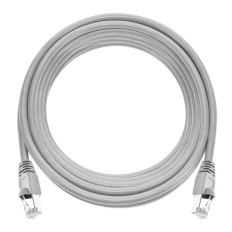 Monoprice 6989 | Cat5e Ethernet Patch Cable Snagless RJ45 Stranded 350MHz STP Pure Bare Copper Wire 24AWG 15ft Gray
