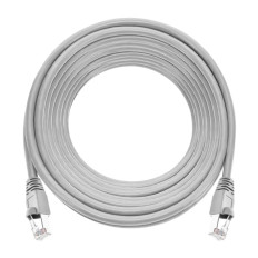 Monoprice 6990 | Cat5e Ethernet Patch Cable Snagless RJ45 Stranded 350MHz STP Pure Bare Copper Wire 24AWG 50ft Gray