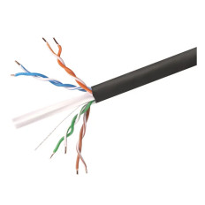 Monoprice 8102 | Cat6 1000ft Black CMR UL Cable Solid (w/spine) UTP 23AWG 550MHz Pure Bare Copper