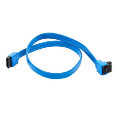 Monoprice 8783 | 18in SATA 6Gbps Cable with Locking Latch (90-degree to 180-degree) Blue