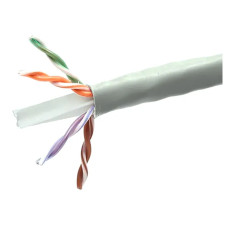 Monoprice 9483 | Cat6 CMP Ethernet Cable UL TAA Solid (w/spine) UTP 23AWG 550MHz Pure Bare Copper Gray 1000ft
