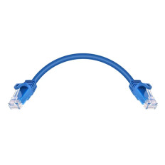 Monoprice 9789 | Cat6 Ethernet Patch Cable FLEXboot Snagless RJ45 Stranded 550MHz UTP Pure Bare Copper 24AWG 0.5ft Blue