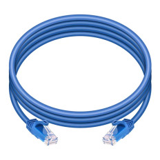 Monoprice 9791 | Cat6 Ethernet Patch Cable FLEXboot Snagless RJ45 Stranded 550MHz UTP Pure Bare Copper 24AWG 7ft Blue