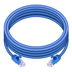 Monoprice 9792 | Cat6 Ethernet Patch Cable FLEXboot Snagless RJ45 Stranded 550MHz UTP Pure Bare Copper 24AWG 14ft Blue