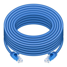 Monoprice 9793 | Cat6 Ethernet Patch Cable FLEXboot Snagless RJ45 Stranded 550MHz UTP Pure Bare Copper 24AWG 50ft Blue