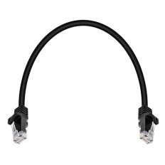 Monoprice 9795 | Cat6 Ethernet Patch Cable FLEXboot Snagless RJ45 Stranded 550MHz UTP Pure Bare Copper 24AWG 1ft Black