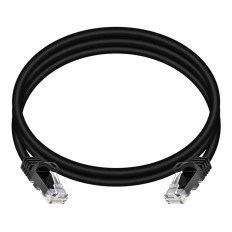 Monoprice 9805 | Cat6 Ethernet Patch Cable FLEXboot Snagless RJ45 Stranded 550MHz UTP Pure Bare Copper 24AWG 5ft Black