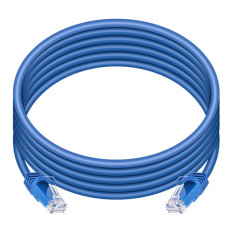 Monoprice 9808 | Cat6 Ethernet Patch Cable FLEXboot Snagless RJ45 Stranded 550MHz UTP Pure Bare Copper 24AWG 10ft Blue