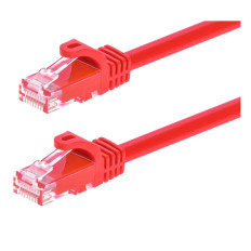 Monoprice 9816 | Cat6 Ethernet Patch Cable FLEXboot Snagless RJ45 Stranded 550MHz UTP Pure Bare Copper 24AWG 0.5ft Red