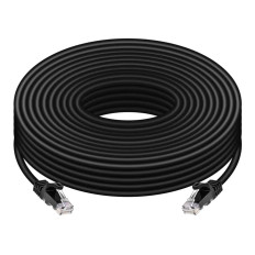 Monoprice 9828 | Cat6 Ethernet Patch Cable FLEXboot Snagless RJ45 Stranded 550MHz UTP Pure Bare Copper 24AWG 100ft Black