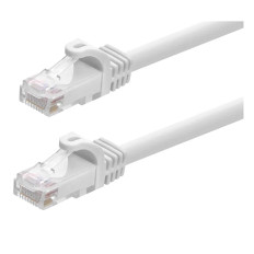 Monoprice 9836 | Cat6 Ethernet Patch Cable FLEXboot Snagless RJ45 Stranded 550MHz UTP Pure Bare Copper 24AWG 2ft White
