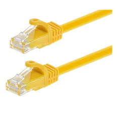 Monoprice 9838 | Cat6 Ethernet Patch Cable FLEXboot Snagless RJ45 Stranded 550MHz UTP Pure Bare Copper 24AWG 7ft Yellow