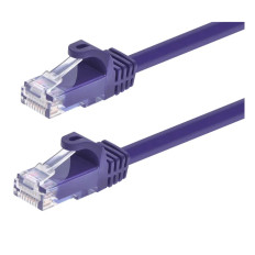 Monoprice 9867 | Cat6 Ethernet Patch Cable FLEXboot Snagless RJ45 Stranded 550MHz UTP Pure Bare Copper 24AWG 5ft Purple